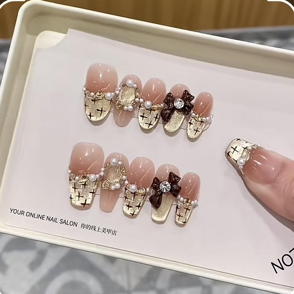 Pure Hand-made Phototherapy Wearer Cocoa Small Fragrance Finished Product Reusable Nail Art Patches