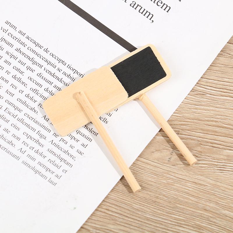 50 Mini tabule Dřevo Zpráva Břidlice Obdélník Klip Panel Karta Poznámky Štítek