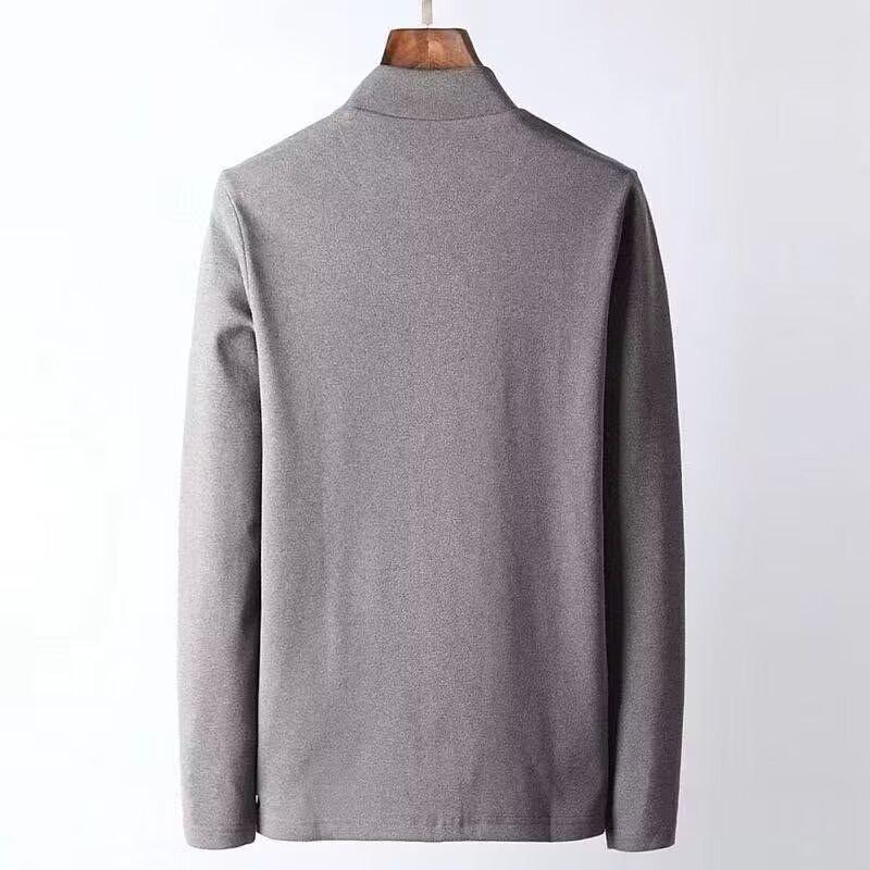 Men's Autumn/Winter Half-High Collar Long-Sleeve Fleece Base Layer
