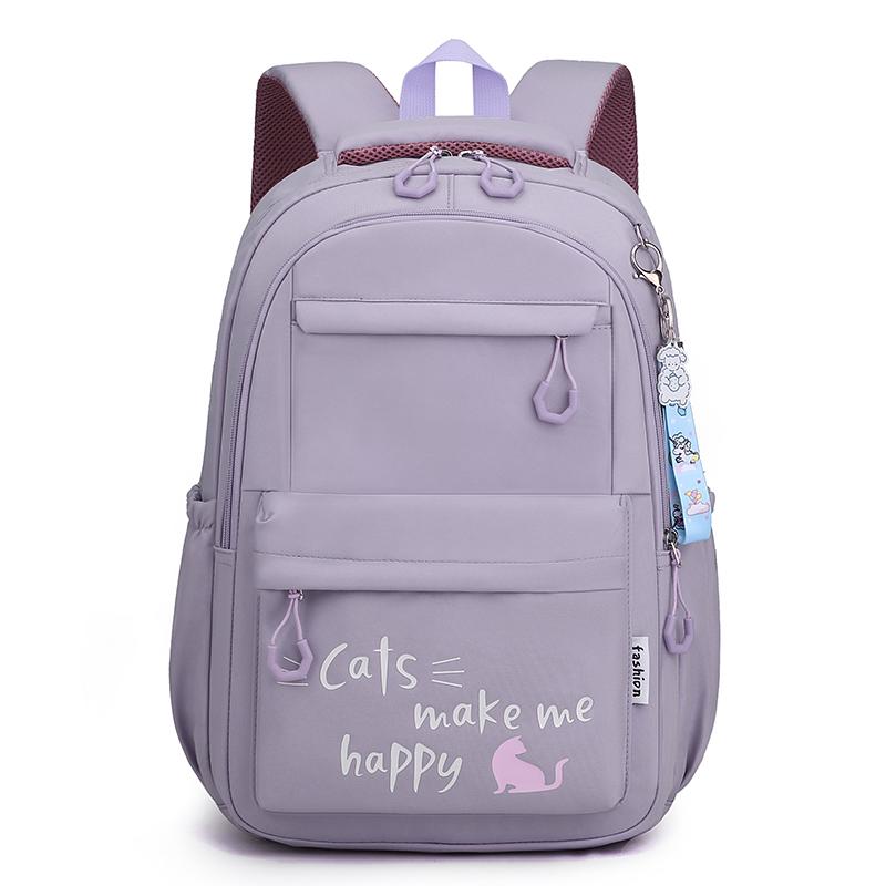 Lightweight Student Schoolbag Letter Print Water-Repellent Backpack Women's Large Capacity Backpack