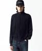 Insilence Stone Washed Knit Zip-Up Washed Black