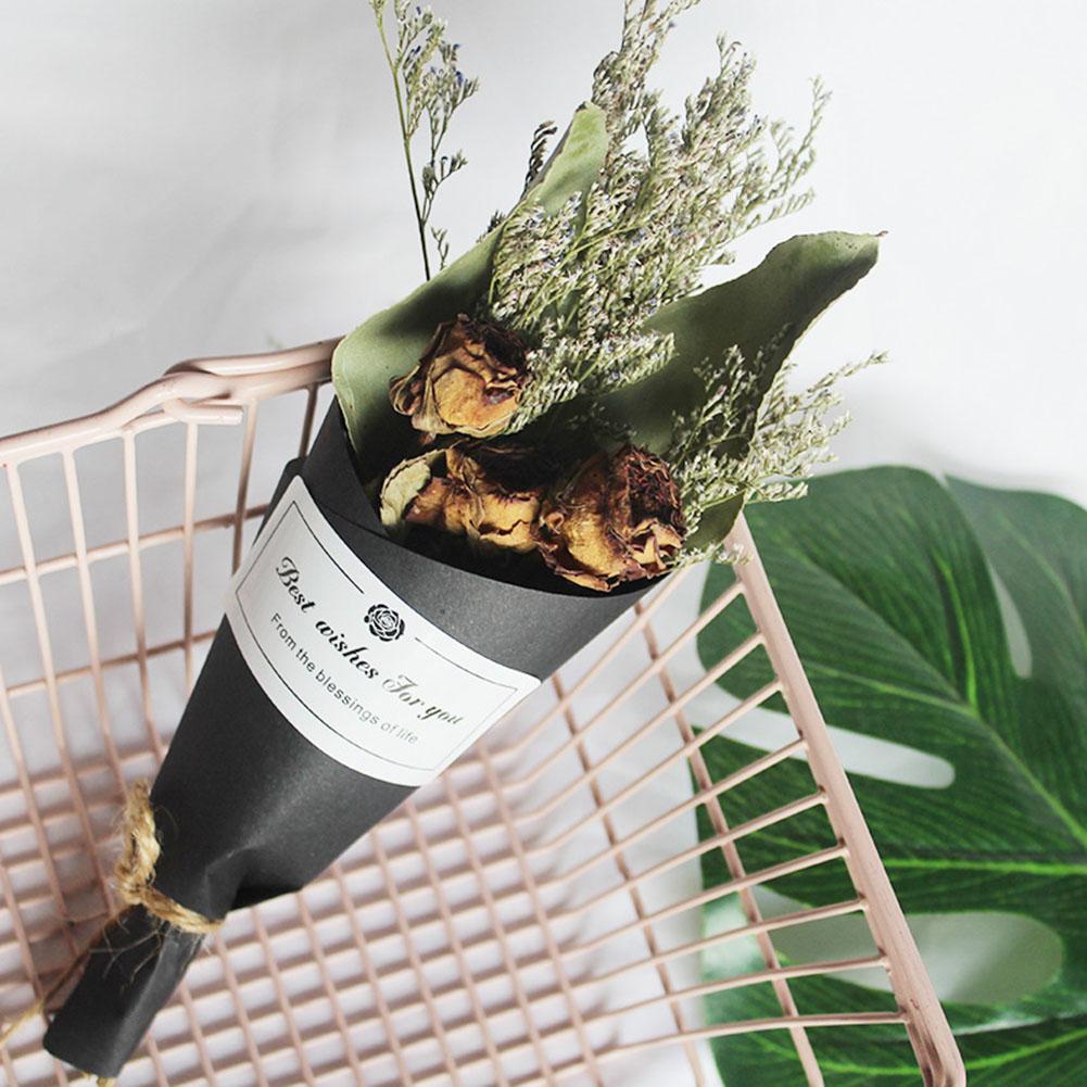 

1Pc Dried Flowers Bouquet Artificial Rose Ornament for Home Wedding Party Gift(#2)