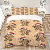 3pcs Gingerbread Man Bedding Set, Breathable and Soft, Suitable for All Seasons, Ideal for Home Use, Suitable for Bedroom Decor 21121