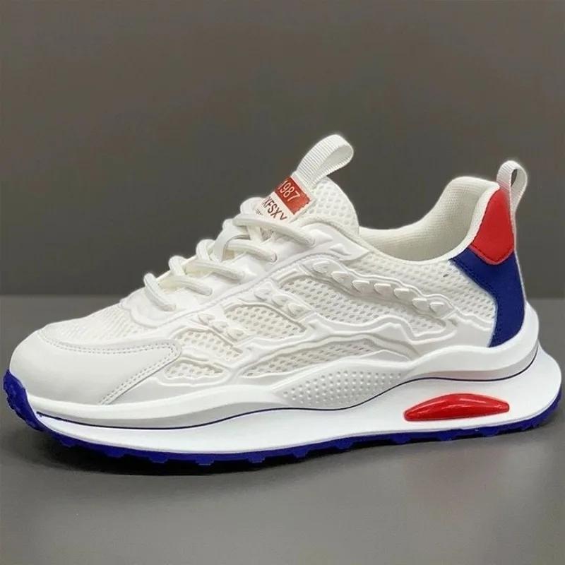 Herren Atmungsaktive Mesh-Schuhe Sommer 2025 Out Lässige Laufschuhe Weicher Boden Komfort Leicht Modische Schuhe Dicke Sohle Sneaker