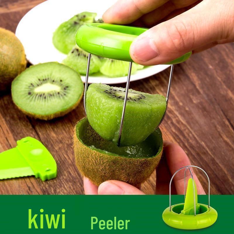 

Versatile Pitaya & Kiwi Peeler: New Model for Peeling & Pitting Fruits зелёный