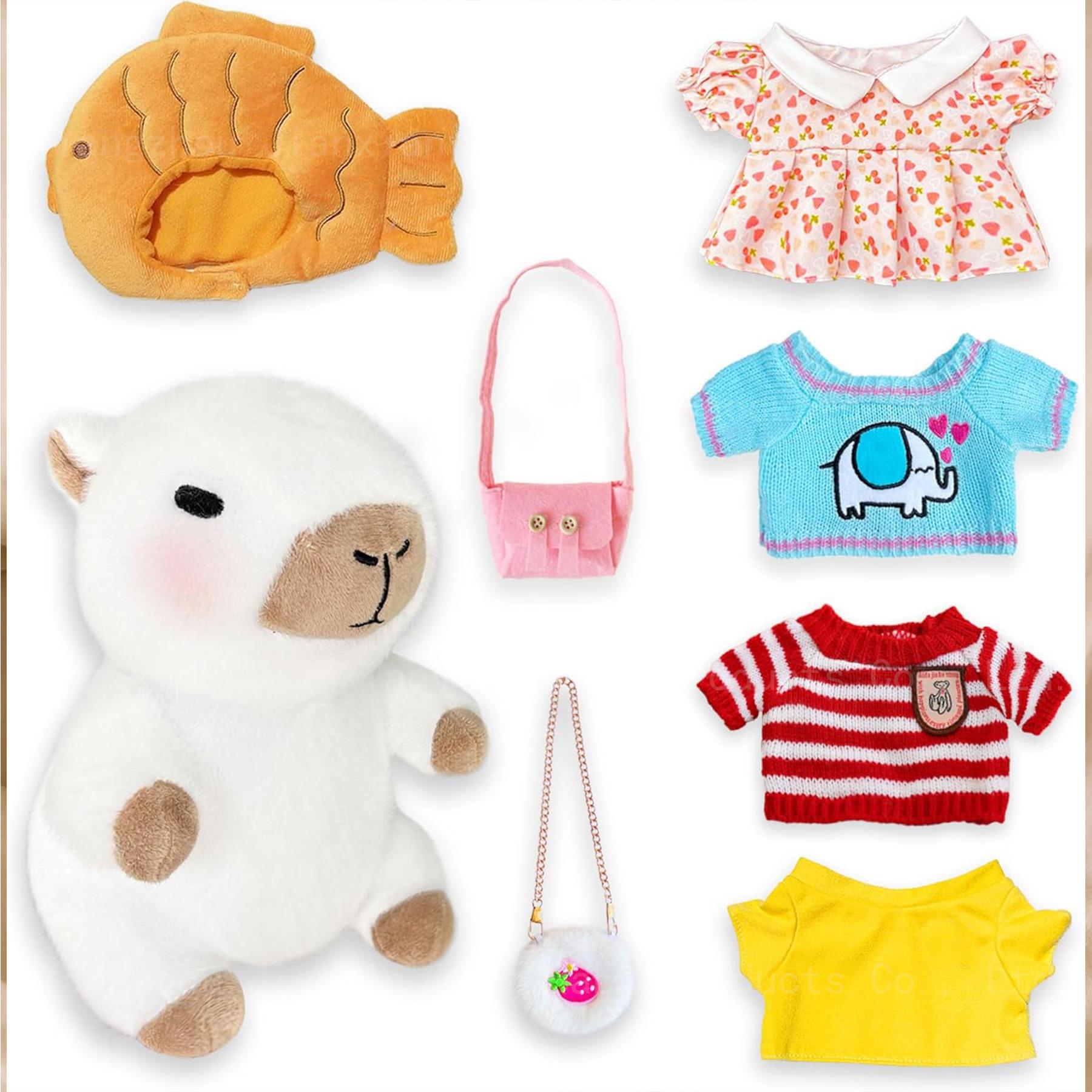 Capybara Pluche Speelgoed Met Kleding En Accessoires Op De P 10,2 Inch (Ongeveer 25,9 cm) Schattig Capybara Knuffeldier Pluche Speelgoed 26cm