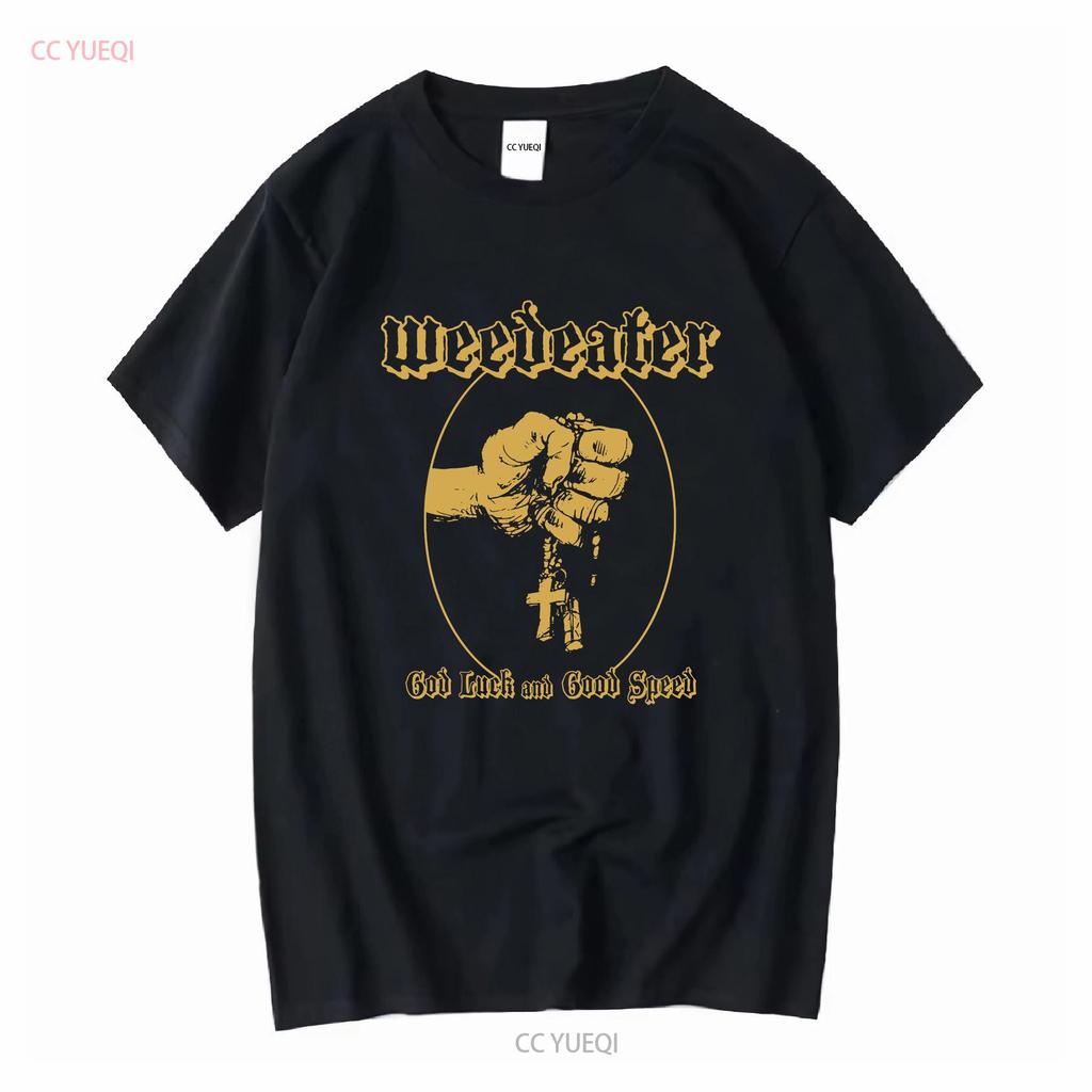 Maglietta Weedeater banda God Luck And Good Speed Tutte le Taglie MI210 vintage Lavata moda Morbido streetwear grafica Traspirante