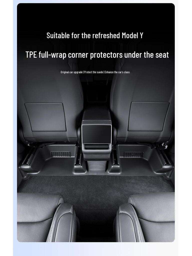 Tesla Model Y Rücksitz-Kratzschutz & Unter-Sitz-Schwellenleiste