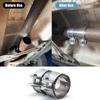 Car Motorcycles Universal 2"/2.5" Exhaust Clamp Stainless Steel Exhaust Tube Pipe Connector Joiner Sleeve Clamp Adjustable Tip