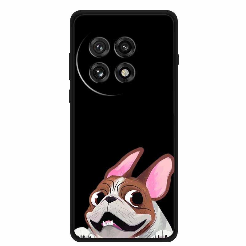 Black Silicone Case For OnePlus 13 5G Case Cartoon Cat Soft Back Cover For OnePlus Ace5 5G Ace 5 Pro 13R Phone Case Shell Coque