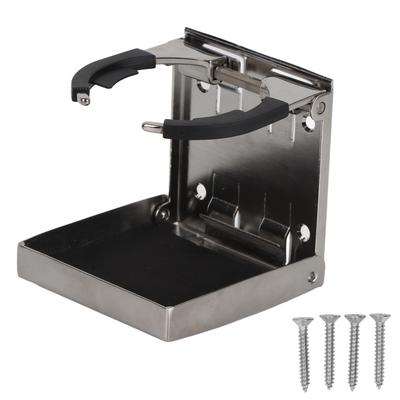 Foldable Cup Holder Water Drink Cup Stand Stainless Steel Mount for Boat Yacht Car