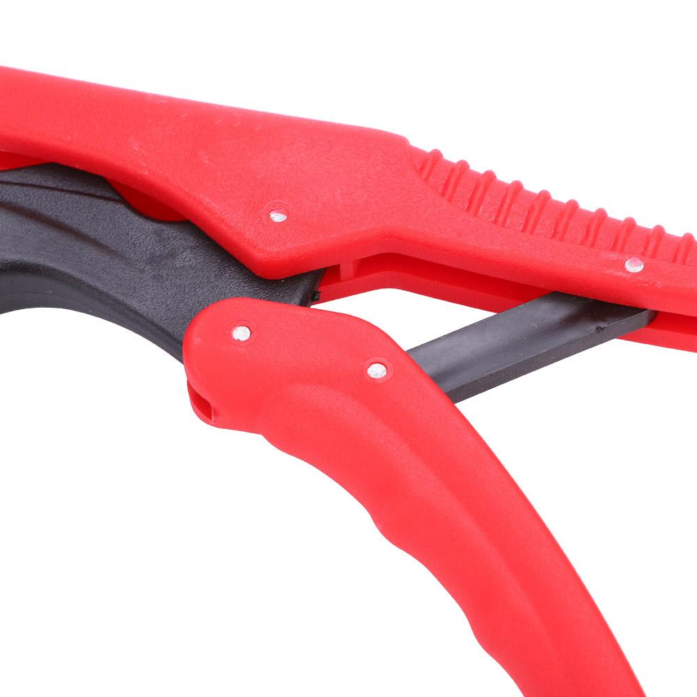Fishing Gripper Gear Tool ABS Grip Tackle Holder Fish Clamp with Adjustable Rope (Red, S)