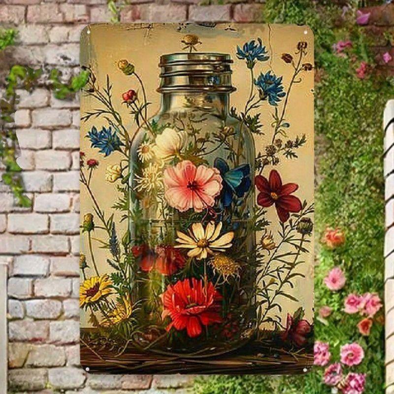 Retro Metal Tin Sign Wall Art Decor for Living Room Bedroom Office