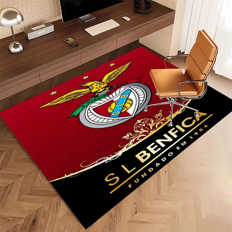 1pc Sport Lisboa e Benfica Print Area Rug - Soft, Washable Non-Slip Indoor Mat, Living Room, Home Office Decorative Rug,Office Decorative