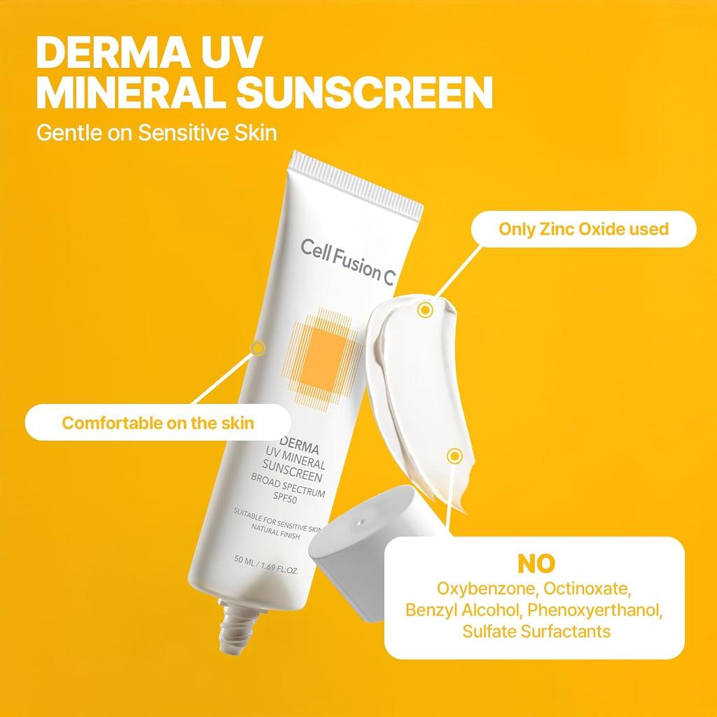 Cell Fusion C Derma UV Mineral Sunscreen SPF50+ PA++++ (Mineral Sunscreen, Sensitive Skin)