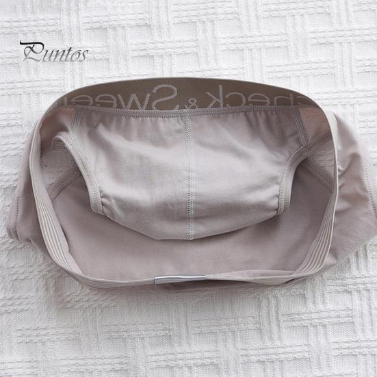 Dreieckige Unterwäsche für Herren, einfarbige Shorts mit Buchstabendruck, atmungsaktiv, lockere Unterhose mit breiter Krempe für Teenager zum täglichen Tragen und Schlafen