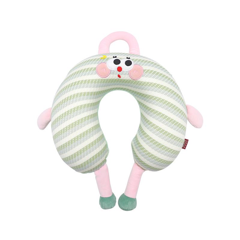 Cuscino per il Collo a Forma di U in Memory Foam con Animali dei Cartoni Animati per Viaggio, Casa o Ufficio Reclinabile