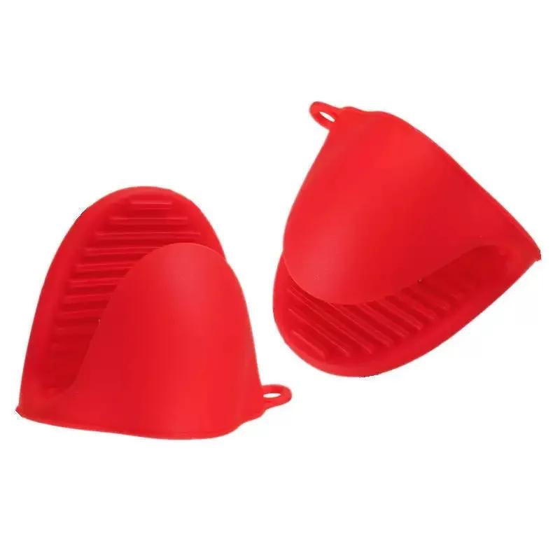 2Pcs Silicone Pot Holder Gloves Non-Slip Grip Kitchen Utensils Anti Scalding and Heat Insulation Gloves Essential Kitchen Tools