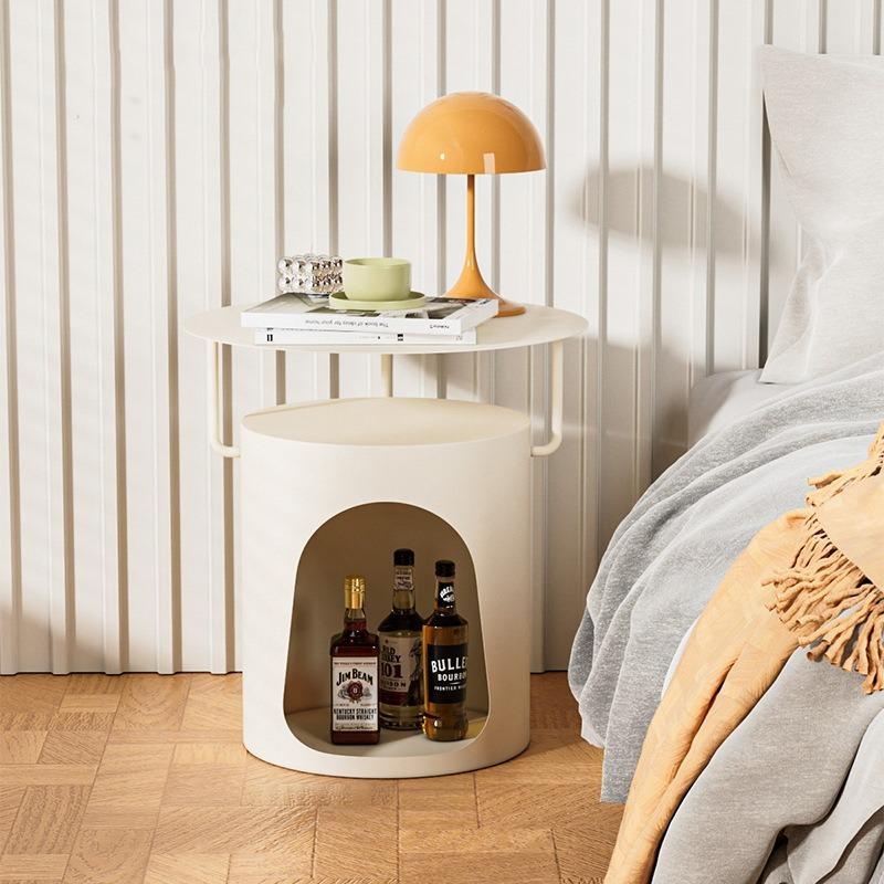 Pets Nightstand Iron Bedside Tables Luxury Aesthetic Night Storage Table Minimalist Multifunction Nightstands Bedroom Furniture
