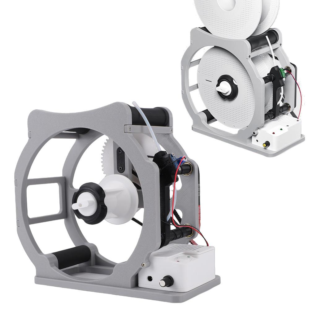 3D Filament Spool Winder Electric Spool Respooler with Auto Stop Speed for 1kg PLA PETG ABS TPU Nylon White