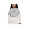 Nike Sweatshirt Letter Print Spliced Round Neck Long Sleeve Kids tops Khaki FD3161-063