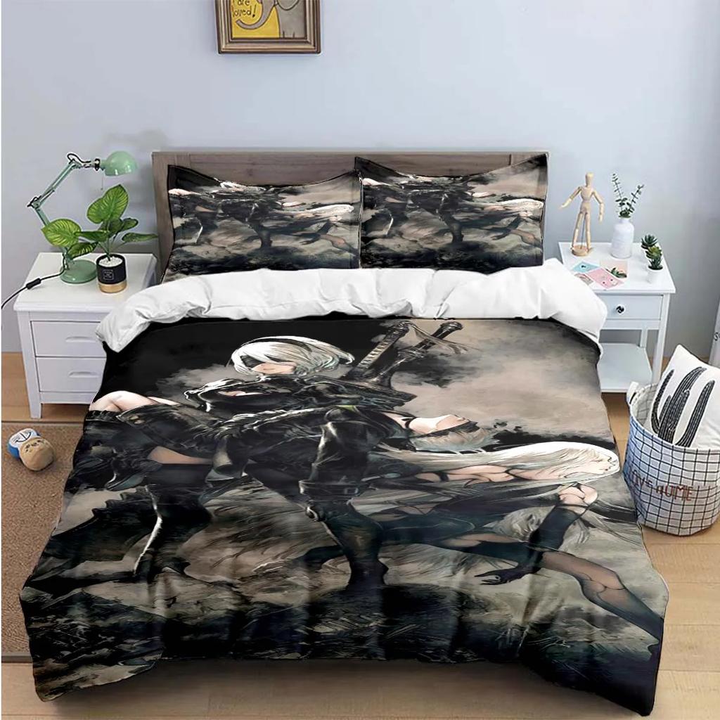Famous Film Role A-Automata Nier Print Bedding Sets Bed Supplies Set Duvet Cover Bed Comforter Set Bedding Set Luxury Gift