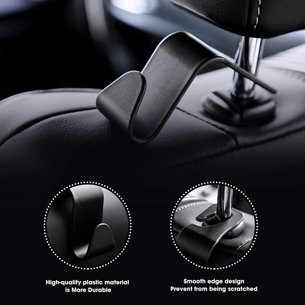 1/4Pcs Car Headrest Hooks Hanger for Bags Seat Back Organizer Holder Clips Auto Fastener Hooks Car Storage Interior Accessories