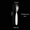 304 Stainless Steel Kids' Cutlery Set: Short-Handled Fork, Soup Spoon, Dessert Spoon, and Baby Spoon with Custom Logo Option.