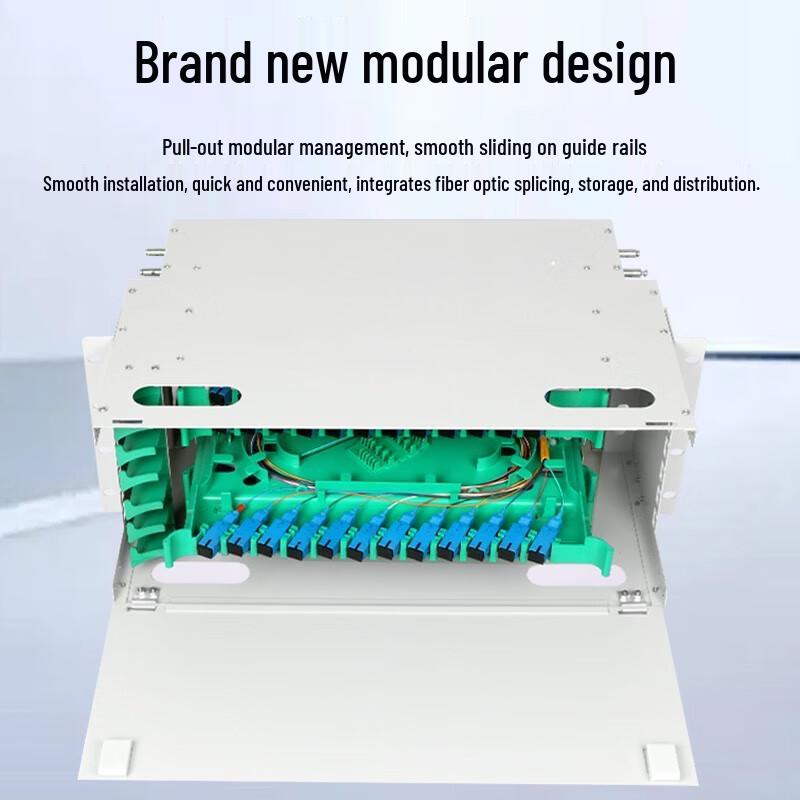 Hongji HJ-OL24 24-Core 12-Port LC Single-Mode Rack-Mount Fiber Optic Distribution Frame