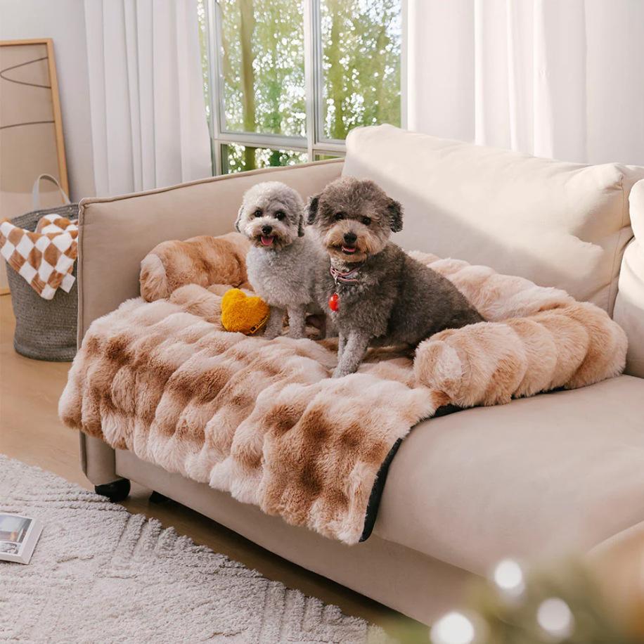 Flauschiges Plüsch Haustier Hundebett Sofa Für Große Hunde Haus Matte Zwinger Winter Warm Katzenbett Matte Waschbar Hundekissen Decke Sofabezug 70x61x14cm 1pcs