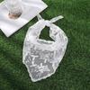 Women Sunproof Lace Triangle Kerchiefs Lightweight Summer Tie Back Kerchiefs