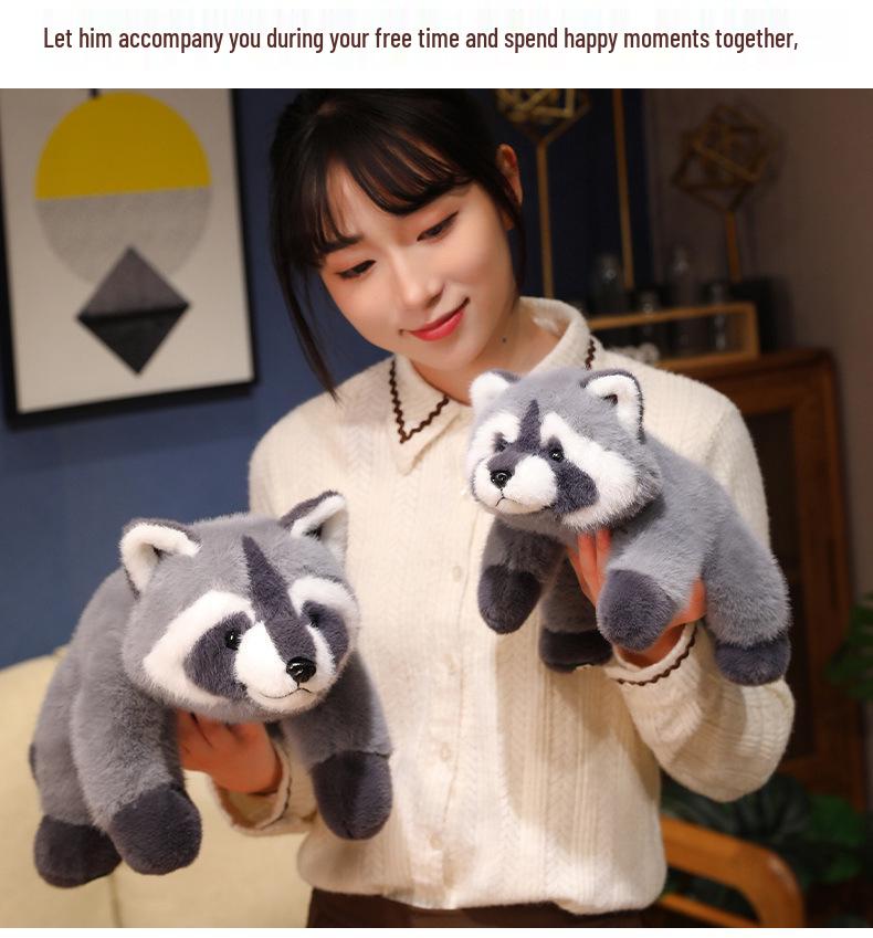 Crawling Raccoon & Panda Plush Toy - Cute Cloth Birthday Gift Doll Series