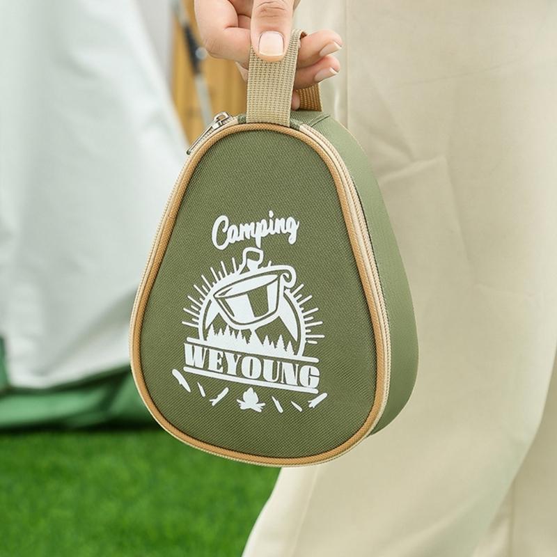 Stilvolle und praktische große Aufbewahrungstasche mit Griffen und Reißverschluss für Campingtöpfe, Picknickschüssel, Outdoor-Kochen