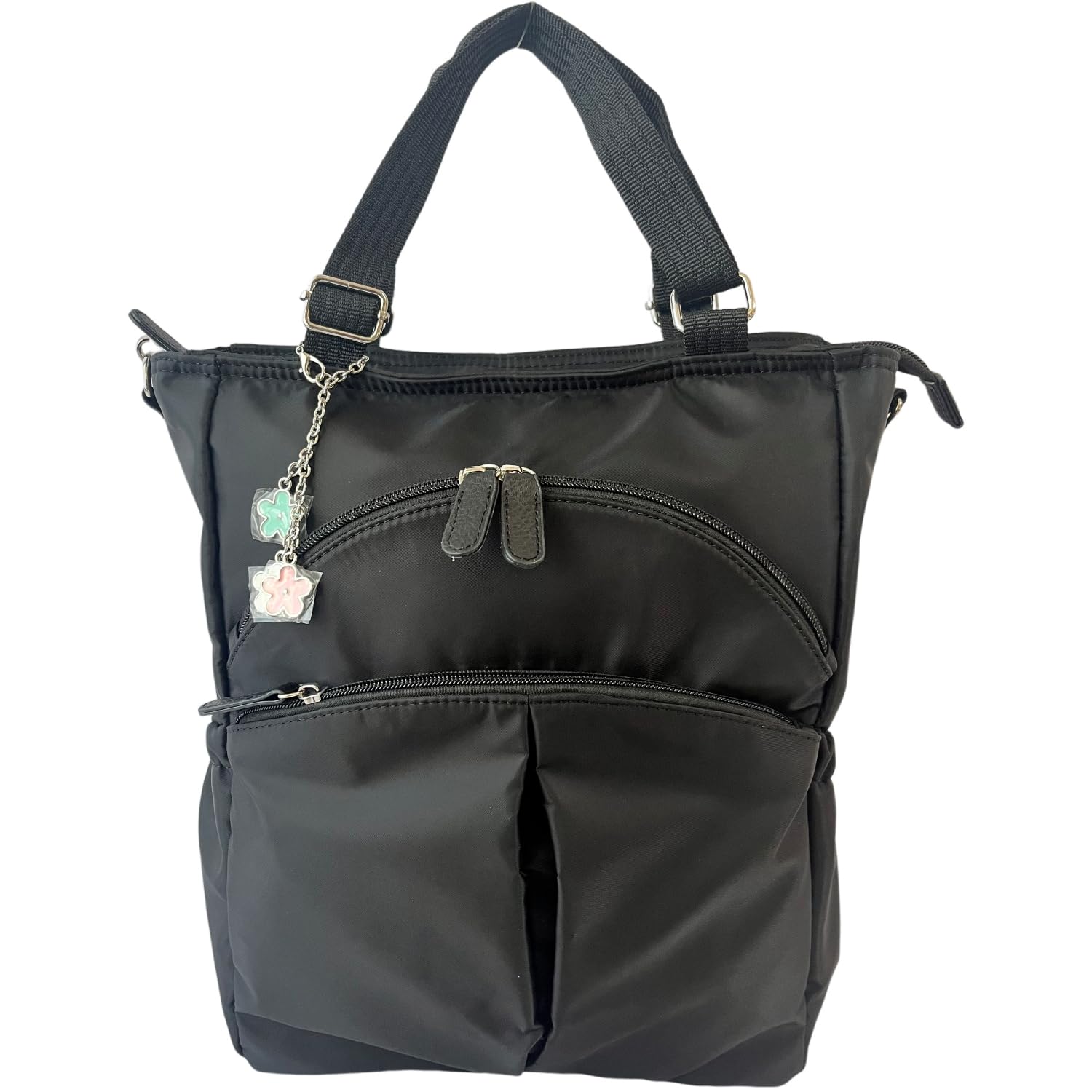 

backpack with made of can store A4 5629 [MADEMOISELLE ZAZA] 4-way handles, nylon, water-repellent finish, files, (black) чорний