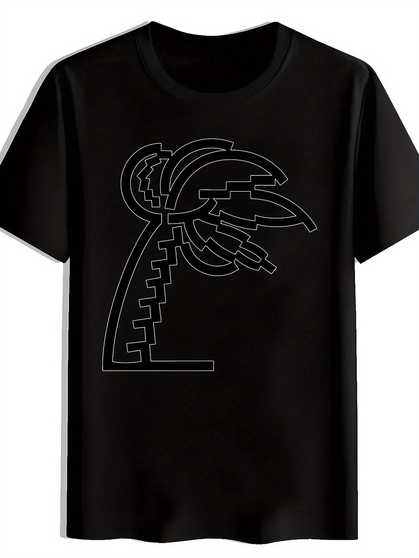 T-shirt A Stylish Short-Sleeve with an Interesting Print Pattern XL