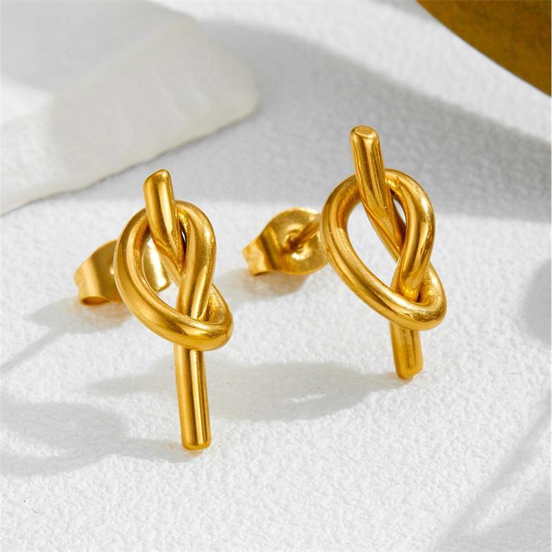 New Micro-inlaid Zircon Love Multiple Styles Madonna Bow Letter Flower  Simple Trend Earrings Do Not Fade Elegant Girl Jewelry