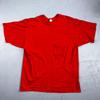 Le Breve Pocket USA VTG T Shirt 90s Red No Print Lot 1 Single Stitch Basic