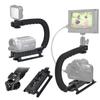 U-shaped DSLR Handheld Stabilizer with DV and C-shaped Bracket for Mobile and Flashlight