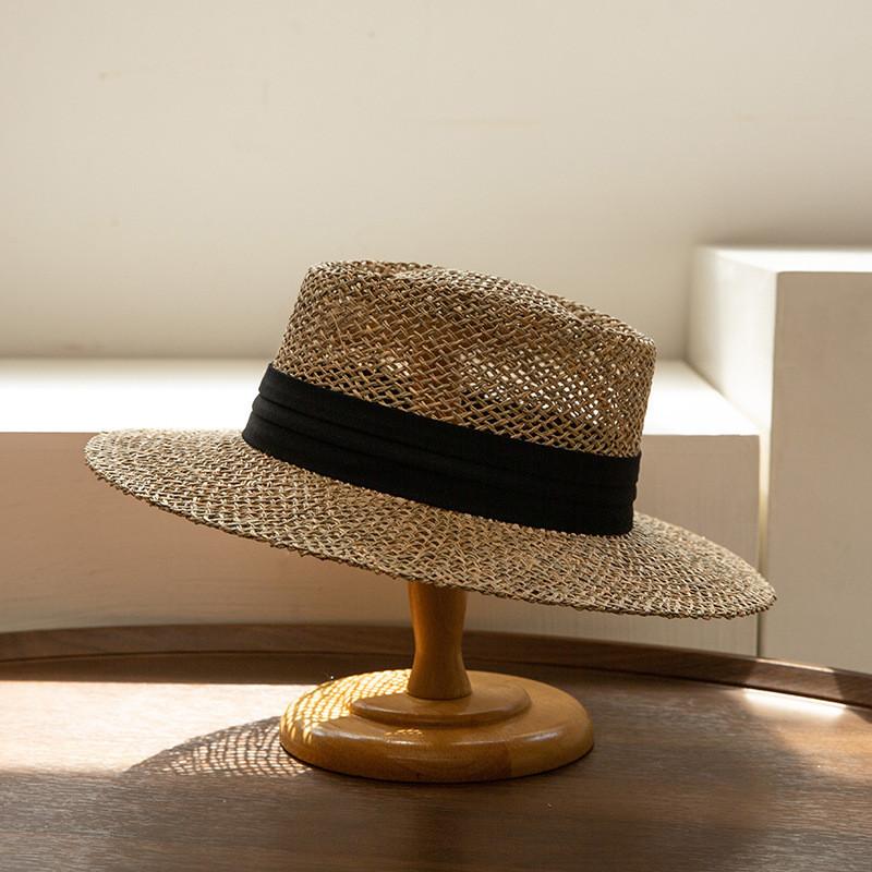 Panama Straw Hat With Butterfly Bow For Beach Vacation Sun Protection Summer Fashion