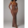 Explosive Women's Bright Diamond Sexy Suspender Mermaid Dress Dress