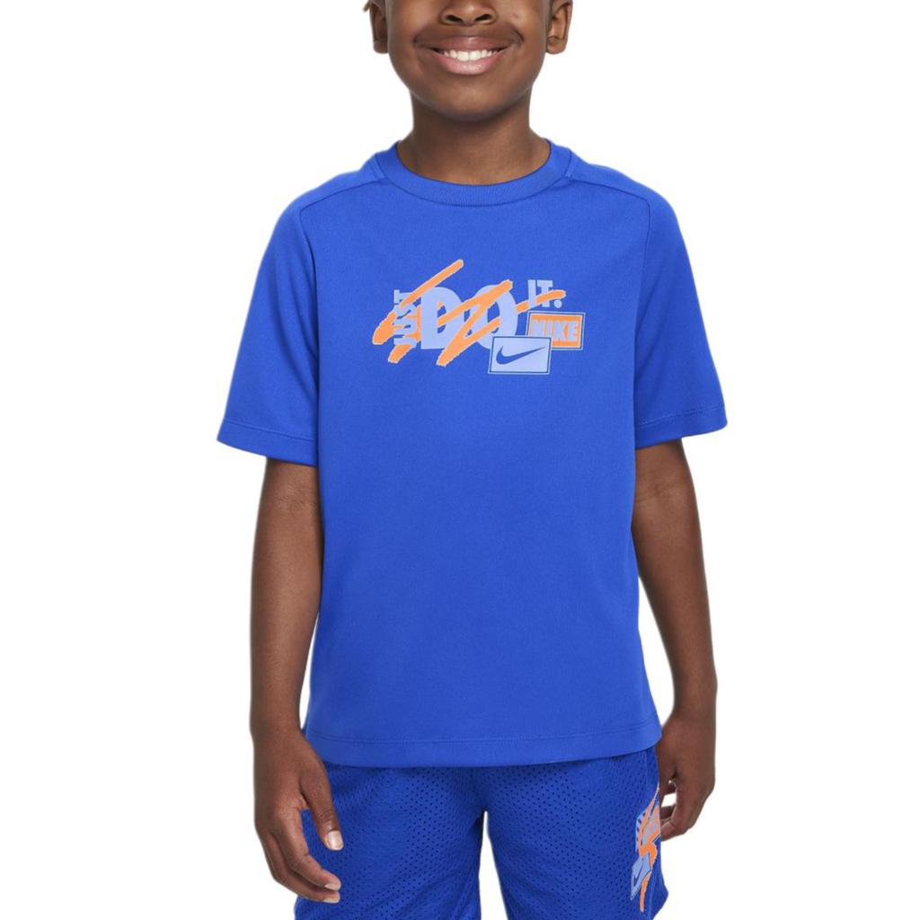 

Nike Dri-Fit T-Shirt Multi Sweat-Wicking Soft Comfortable Short Sleeve Kids Tops Royal-Blue FZ5315-480 XL