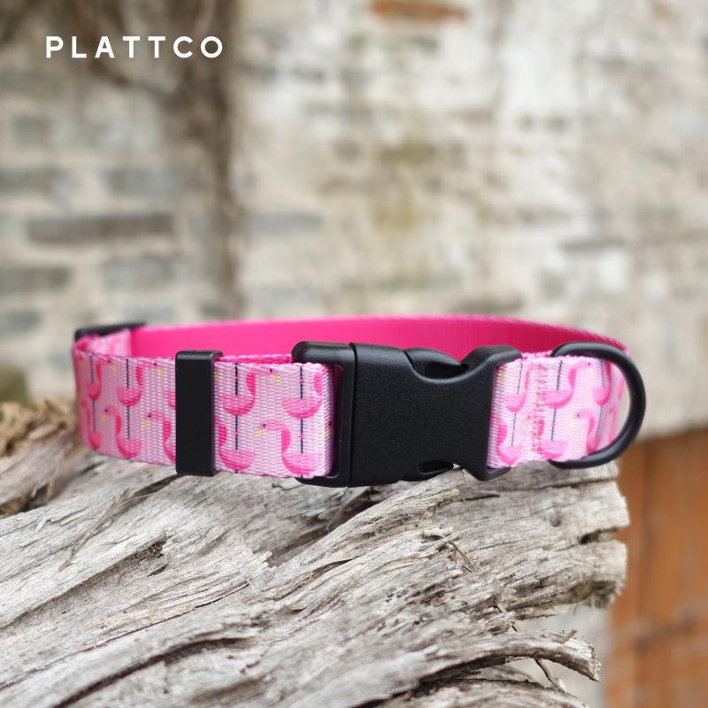 PLATTCO New Cute Printed Pet Collar PDC313 M 2.5cm (42-48cm)
