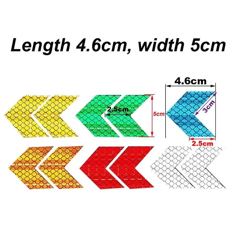 1/2/5 Satz Autoaufkleber Reflektierendes Pfeilzeichenband Warnung Sicherheitsaufkleber Für Auto Stoßstange Kofferraum Reflektor Gefahrenband Autostyling