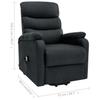 Massage Recliner with Rising Function Dark Grey Fabric