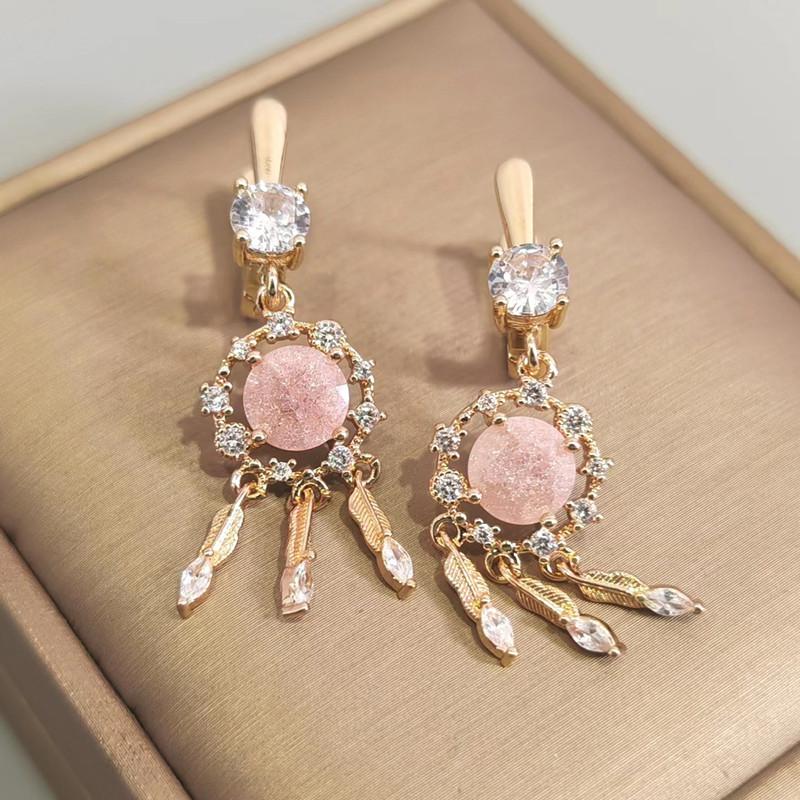 Fashion Party Ohrringe Zirkon Quaste Drop Ohrringe für Frauen 2023 Neue Gold Farbe Hochzeit Engagement Party Schmuck Zubehör