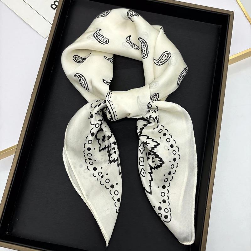 Horse Print Female Silk Neck Scarf Square Hair Scarves Foulard Head Band Shawls Wraps Neckerchief Bandana Women