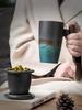Kreativer Retro-Becher Keramik Große Teetasse Kaffee Handgefertigte Keramikbecher Tassen und Becher Geschäftsgeschenk-Set
