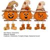 Unique Housewarming Gifts for Fall 3PCS Distressed Wooden Pumpkin Ornaments, Witch Hats And Ghost Patches Rustic Hat Decor Decor, Halloween Farmhouse