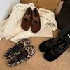 In the Winter Korean Version, the Height Is Increased. Mary Jane Woolen Fabric, Autumn Wool Shoes Feel Fleece, Single Shoes, Women's Shoes, Fr