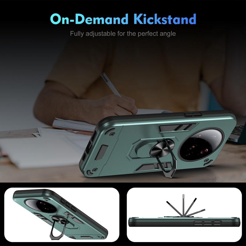 Armor Stoßfeste Kameraobjektivschutzhülle für Xiaomi 15 Ultra Mi 15 Pro 5G Fingerringhalter Magnetische Abdeckung